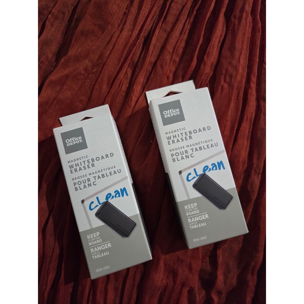 Office Depot Magnetic Whiteboard Erasers‎ LOT of 2 NEW! School Supplies